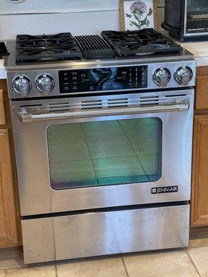 New gas range installed