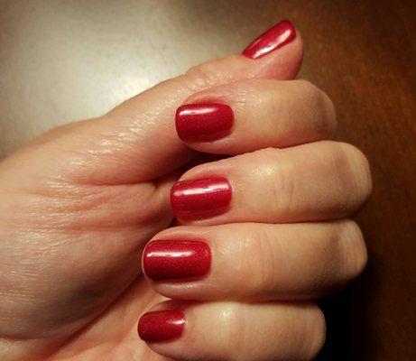 Another beautiful shellac manicure by Kim. A little gem of a salon in Goffstown!