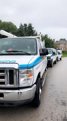 Our crews out ready to serve you even on a rainy day