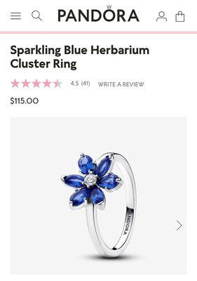 Blue Herbarium ring