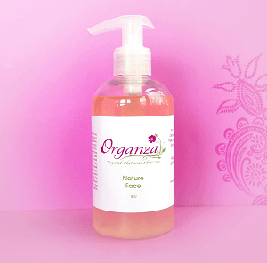 Nature Wash by Organza is completely organic. Recommended for all skin types for daily use. It improves texture and reduced discoloration.