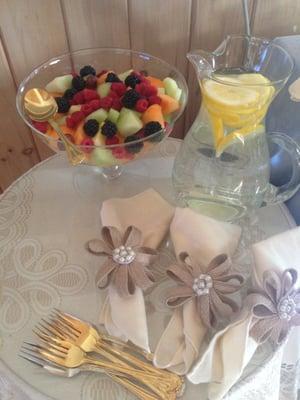 Healthy refreshments at Serenity Wellness Spa and Salon, Bridgton, ME