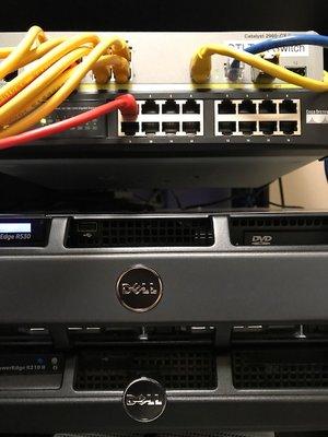 Dell Servers, Cisco routers and switches, AdTran switches, and SonicWall routers.