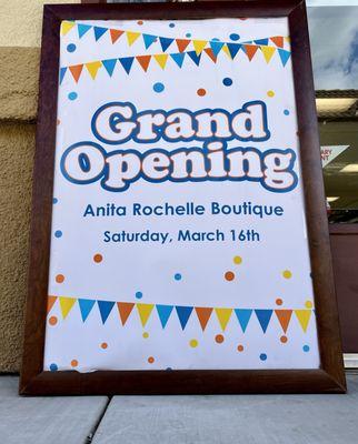 Grand opening sign