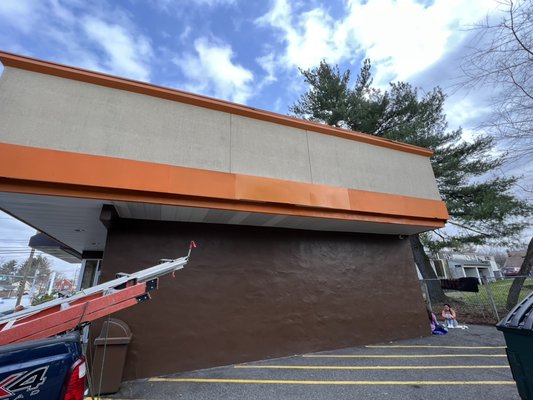 Dunkin Donuts siding repaired