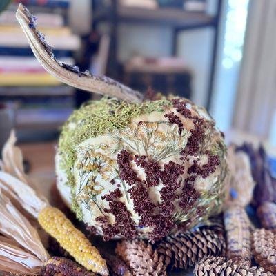 flower pressed pumpkin