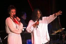 We did a Band Karaoke show with Whoopi Goldberg and Idina Menzel at the Cutting Room in NYC.