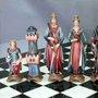 Pyrenees Handcarved Wooden Figurine Chess Set