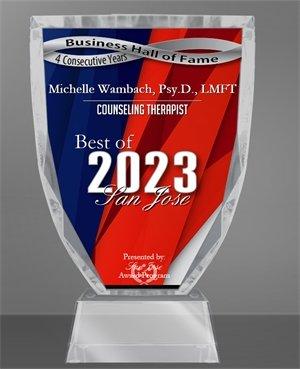 Awarded "Best of San Jose Counseling Therapist 2020-2023"