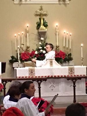 Lighting the Candles at Trinity