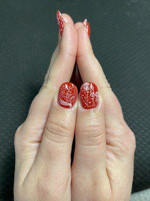 Christmas nail art by Natalie Roberson