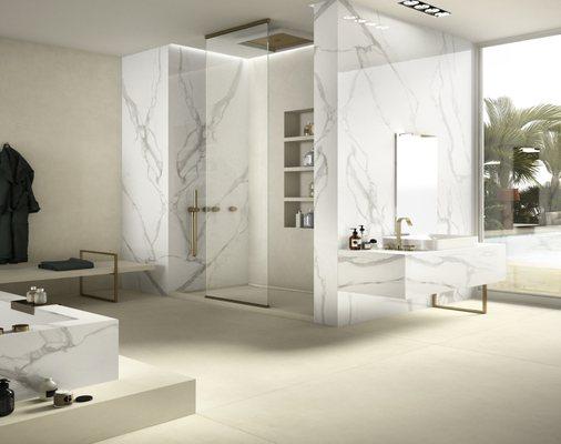 Infinity Surfaces Porcelain-Calacatta Oro 127"x63"