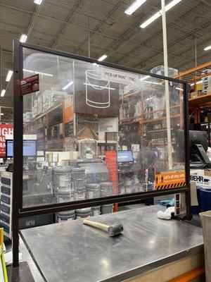 Plexiglass helps employees and customers stay safe