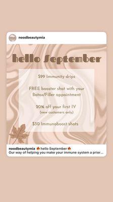 September specials!!