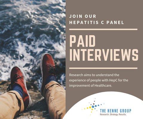 Hepatitis C panel for paid studies, http://bit.ly/thg_panel