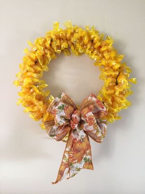 Our butterscotch wreath.