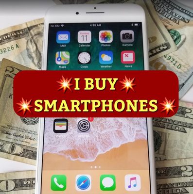 We pay cash for Iphones and other electronics that are NEW, USED, or CRACKED.