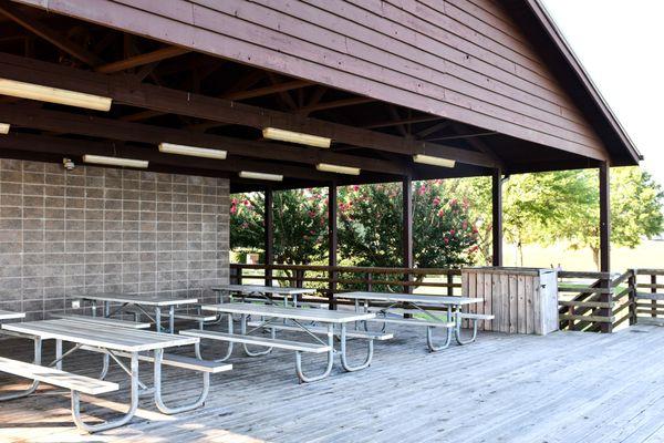 Shelter #1 at Lake Robinson that can be rented out for various occasions.