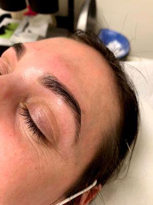 Brow tint and wax