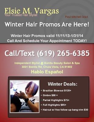 Winter Deals are HERE!! Schedule your appointment TODAY!!