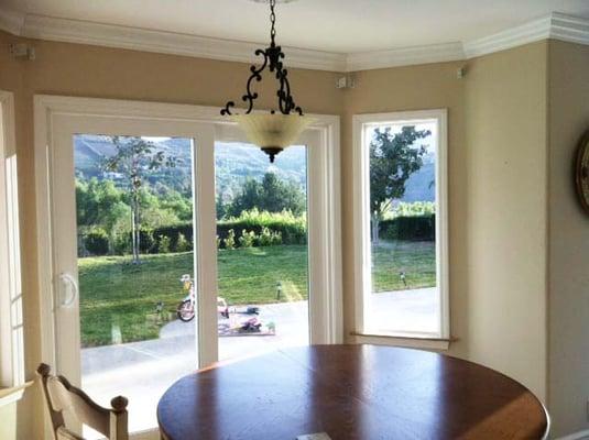 Picture windows at a Camarillo residence.