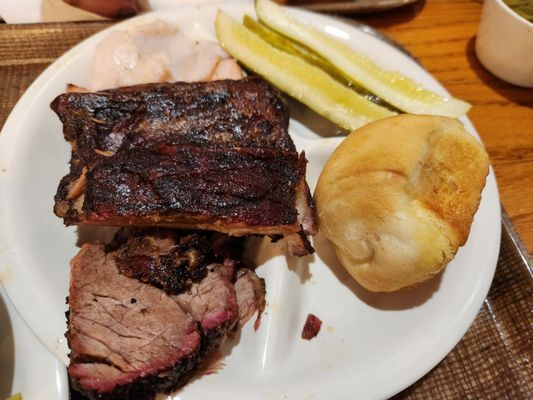 Brisket, ribs, and turkey