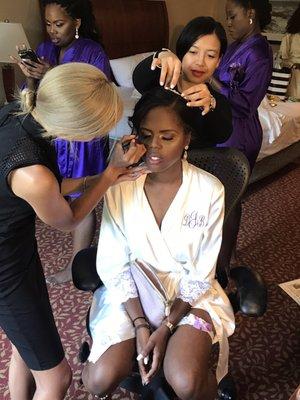 Roxan and Jewels completing my bridal look