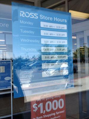 Store hours