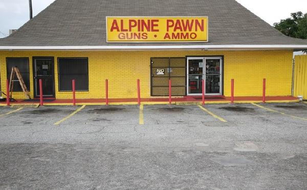 The front of Alpine Pawn Shop.  Check it out!