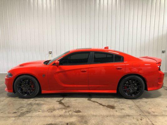 Dodge Charger Hellcat just got our Prime XR Ceramic Window film all the way around for the ultimate heat rejection!