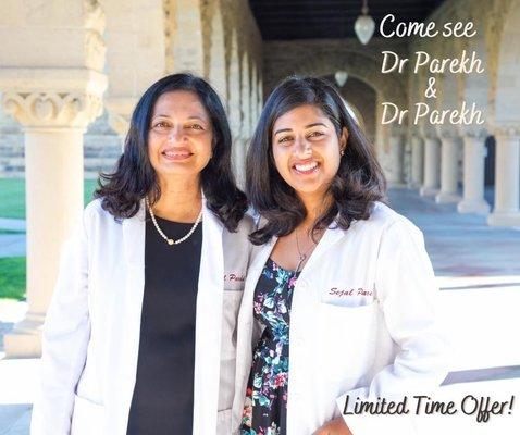 Come see Dr. Sejal Parekh on Tuesdays and Thursdays for the next month.