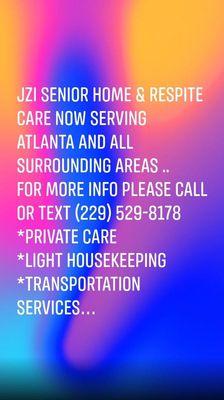 New company here in Atlanta,GA and all surrounding areas. We're private pay and very affordable. Many more services are available also!