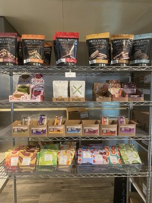 Really nice selection of organic, small batch, and local snacks