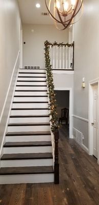 Re stained stairs.