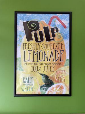 Signage for their lemonade.