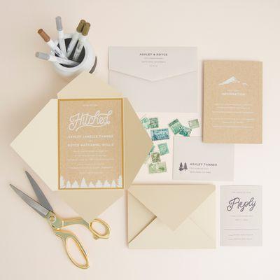 Invitation Suite from the Envelopments Wedding Collection