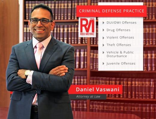 Red Metric's criminal defense attorney Daniel Vaswani