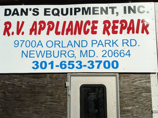 Dan's Equipment - servicing RV appliances, A/C, water heaters, generators, etc. 301-653-3700