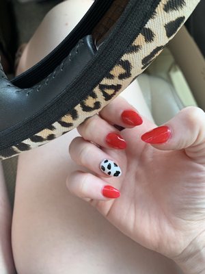 cow print nail