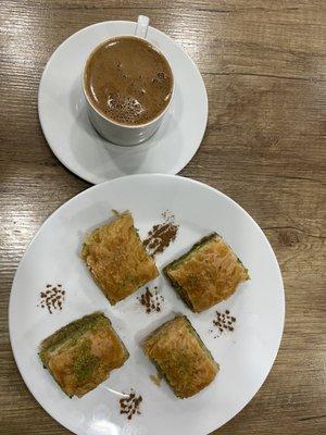 Turkish coffee & baklava 60. Baklava 59. Turkish Coffee