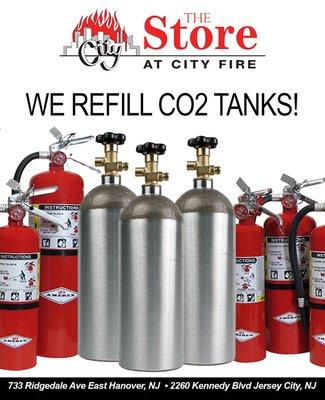 Onsite services include: * Fire Extinguishers: service, inspect, repair, exchange program * CO2 Tanks: refill, recharge, exchange program