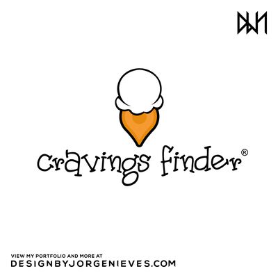 Logo for Cravings Finder (Mobile App) - Copyright 2019-2020 © Design by Jorge Nieves, All rights reserved