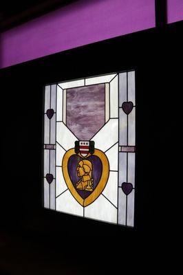 Purple Heart in stained glass