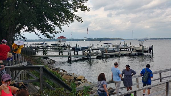 Oysterfest--people out on the pier