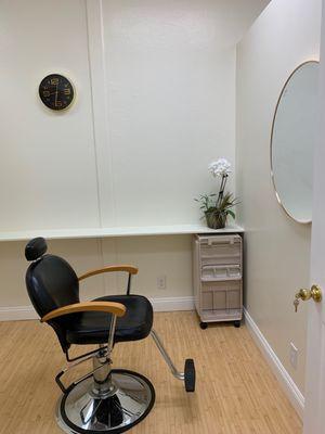 Private room for hair services