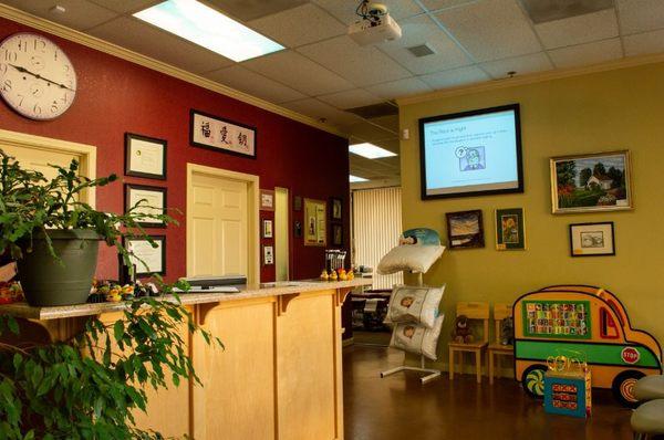 The lobby and front desk