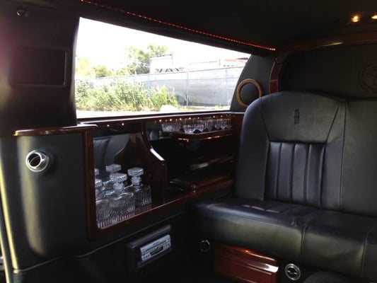 Inside of our 6passenger Limo in our fleet