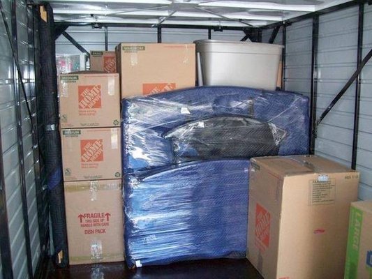 Packed truck