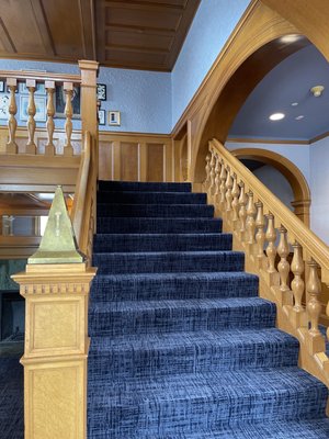 Beautiful staircase inside the mansion