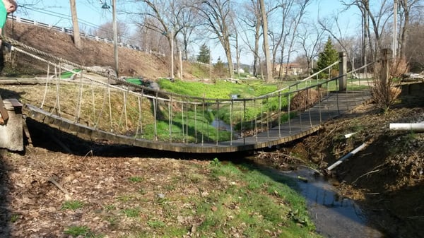 A mini golf course in Manheim, PA needed a bridge replaced.  This is the original bridge.